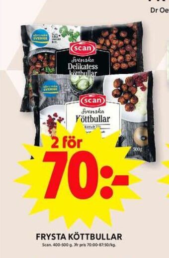 ICA Maxi Scan köttbullar erbjuda