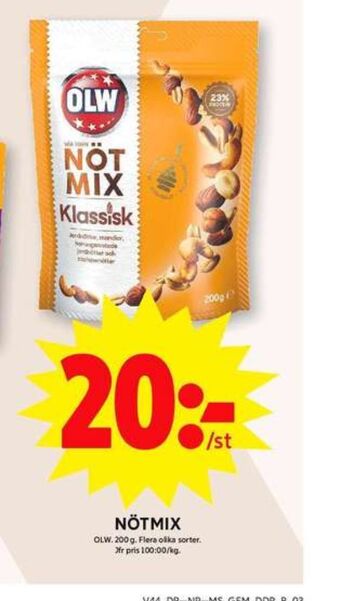 ICA Maxi Olw nötmix erbjuda
