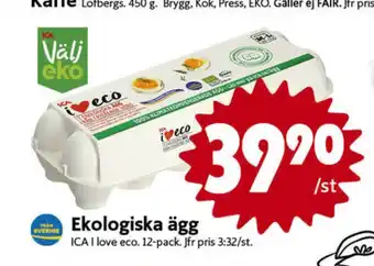 Ica i love eco ägg