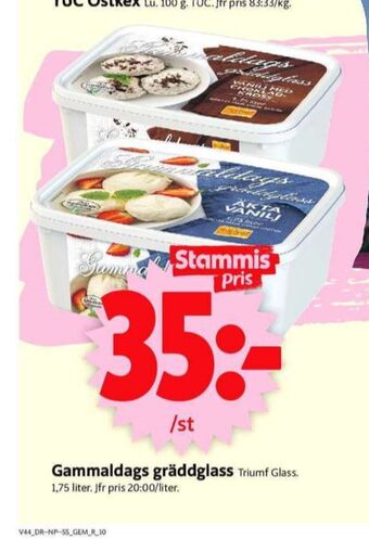 ICA Supermarket Triumf gräddglass erbjuda