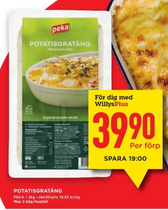 Willys Peka potatisgratäng erbjuda
