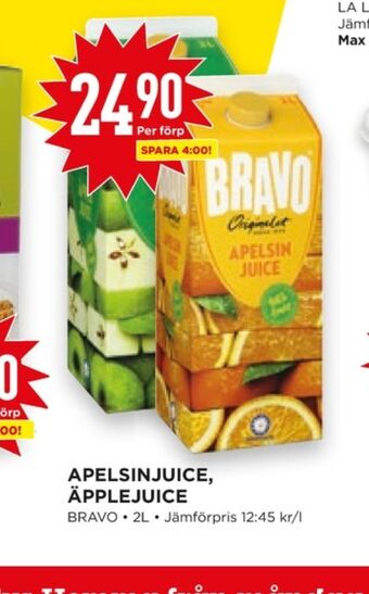 Willys Hemma Bravo juice erbjuda