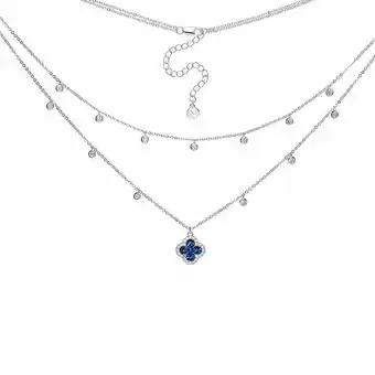 Blue lapis ice clover necklace
