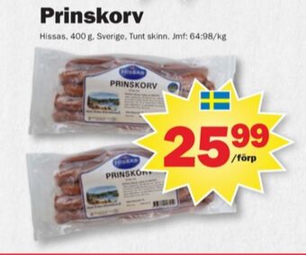 Hissas prinskorv