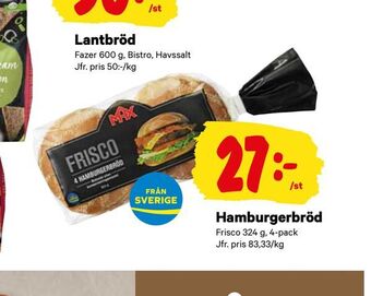 City Gross Hamburgerbröd erbjuda