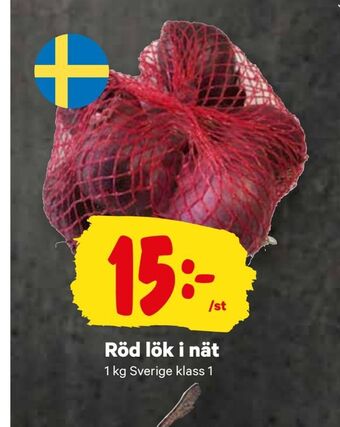 City Gross Röd lök i nät erbjuda
