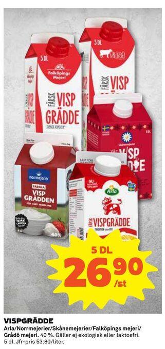 Coop Extra Vispgrädde erbjuda