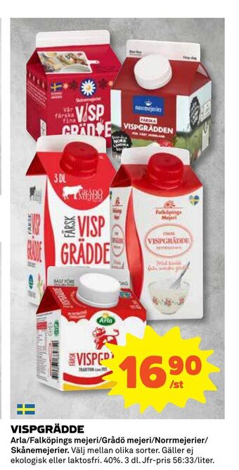 Coop Daglivs Vispgrädde erbjuda