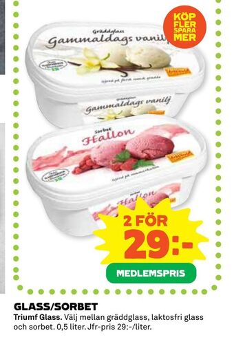 Coop Daglivs Glass/sorbet erbjuda