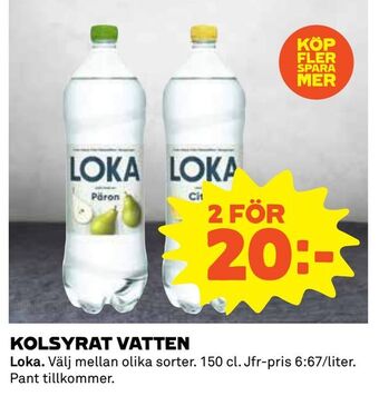 Coop Daglivs Kolsyrat vatten erbjuda