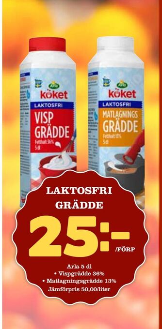 Din Mat Laktosfri grädde erbjuda