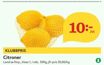 Hemköp Citroner erbjuda