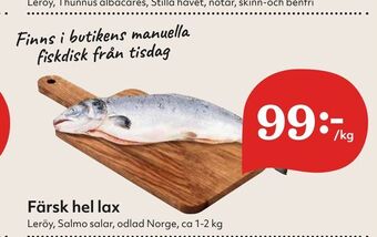 Hemköp Färsk hel lax erbjuda