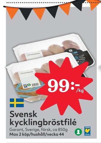 Hemköp Svensk kycklingbröstfilé erbjuda