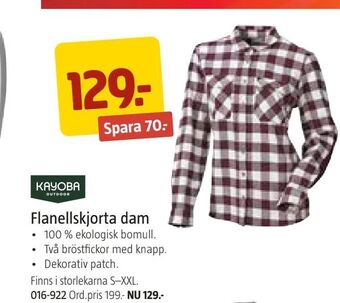 Jula Flanellskjorta dam erbjuda