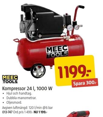 Jula Kompressor 24 l, 1000 w erbjuda