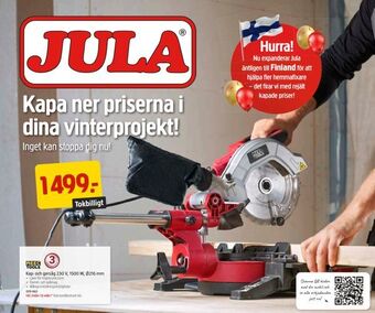 Jula Kap- och gersåg 230 v, 1500 w, ø216 mm erbjuda