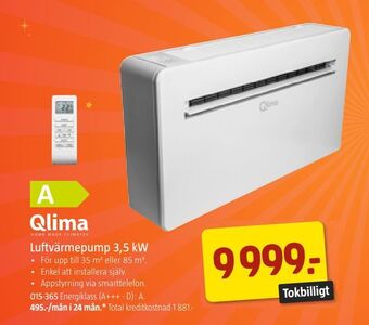 Jula Luftvärmepump 3,5 kw erbjuda