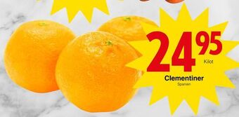 Matöppet Clementiner erbjuda