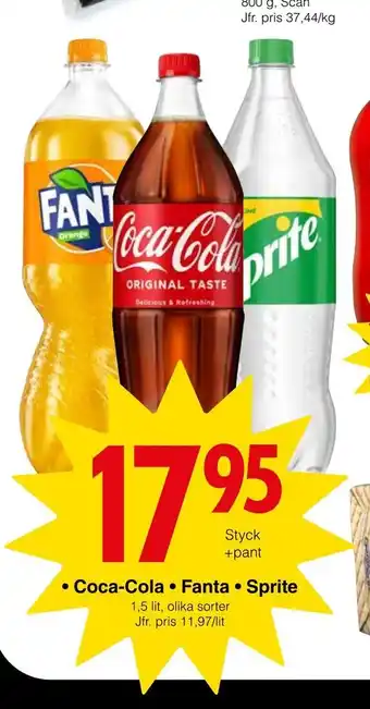 Matöppet Coca-cola • fanta • sprite erbjuda