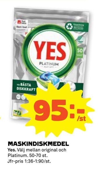 Stora Coop Maskindiskmedel erbjuda