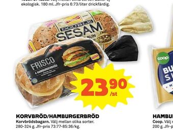 Stora Coop Korvbröd/hamburgerbröd erbjuda