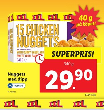 Lidl Nuggets med dipp erbjuda
