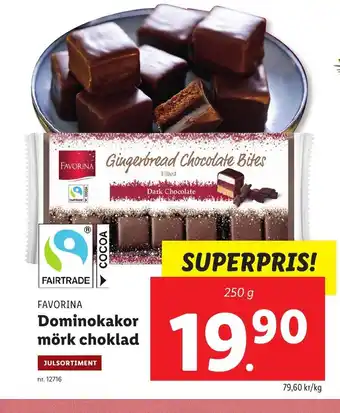 Favorina Dominokakor mörk choklad