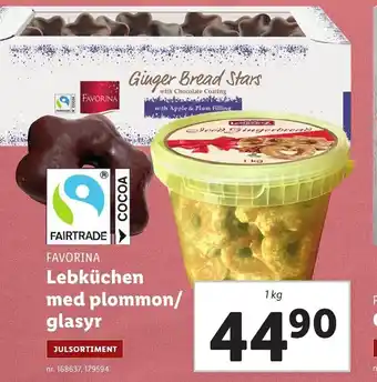Lidl Favorina Lebküchen med plommon/ glasyr erbjuda