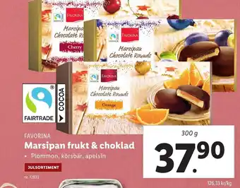 Lidl Favorina Marsipan frukt & choklad erbjuda