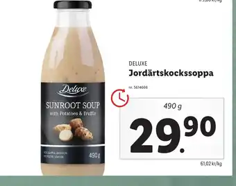 Lidl Deluxe Jordärtskockssoppa erbjuda