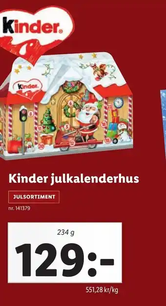 Lidl Kinder Julekalenderhus erbjuda
