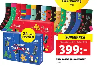Lidl Fun Socks julkalender erbjuda