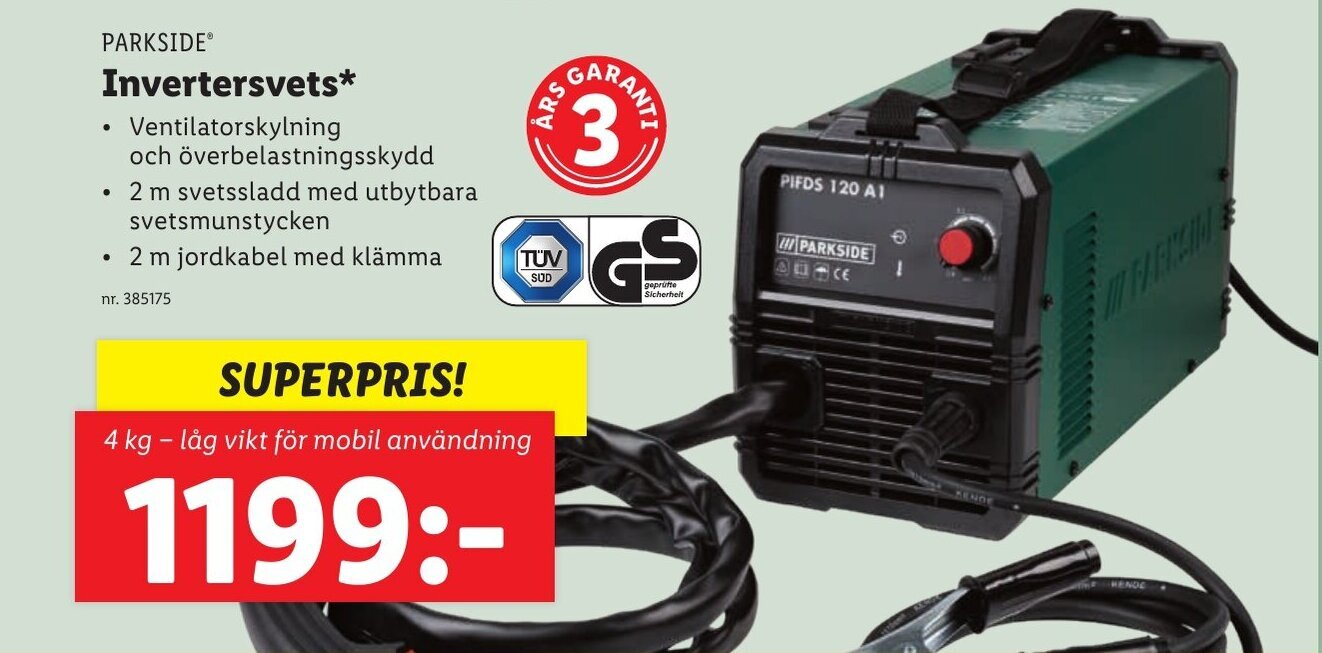 Parkside Invertersvets erbjudande hos Lidl
