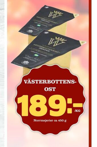 Nelins Västerbottensost erbjuda