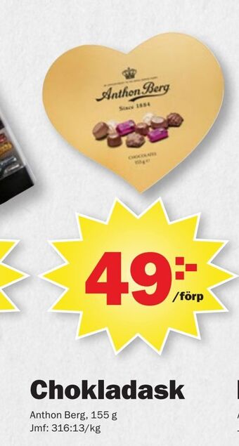 Pekås Chokladask erbjuda