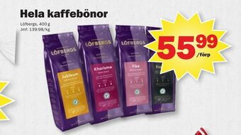 Pekås Hela kaffebönor erbjuda