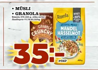 Supergrossen Müsli • granola erbjuda