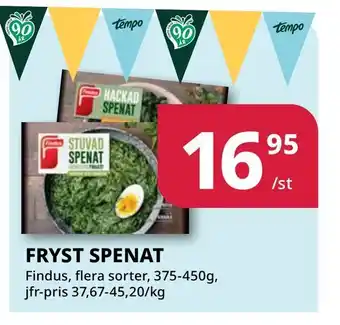 Tempo Fryst spenat erbjuda