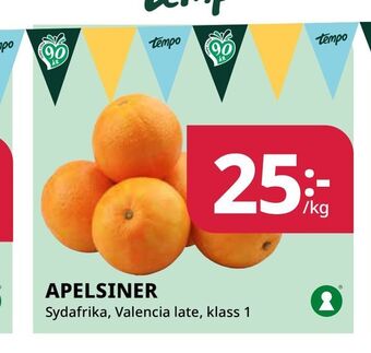 Tempo Apelsiner erbjuda