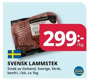 Tempo Svensk lammstek erbjuda