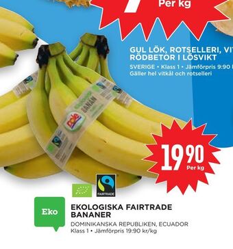Willys Ekologiska fairtrade bananer erbjuda