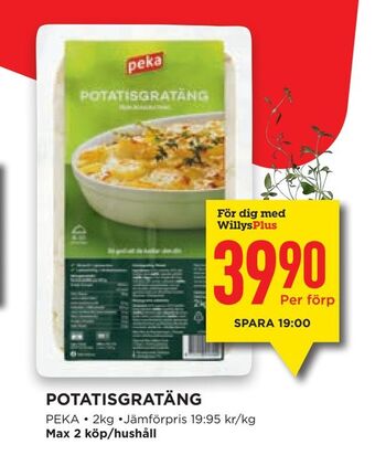 Willys Potatisgratäng erbjuda