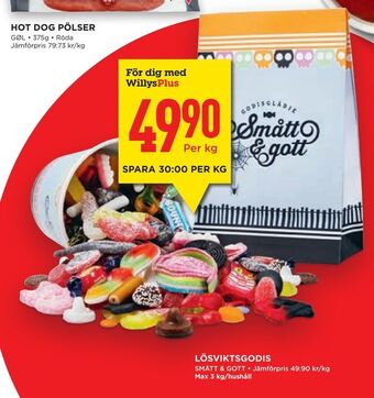 Willys Hemma Lösviktsgodis erbjuda