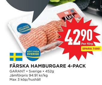 Willys Hemma Färska hamburgare 4-pack erbjuda