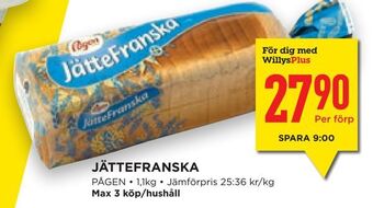Willys Hemma Jättefranska erbjuda