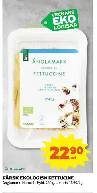 Coop Färsk ekologisk fettucine erbjuda