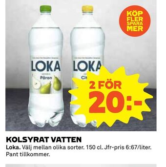 Coop Kolsyrat vatten erbjuda