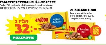 Coop Chokladkakor erbjuda