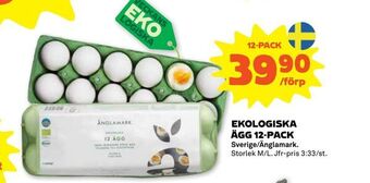 Stora Coop Ekologiska ägg 12-pack erbjuda